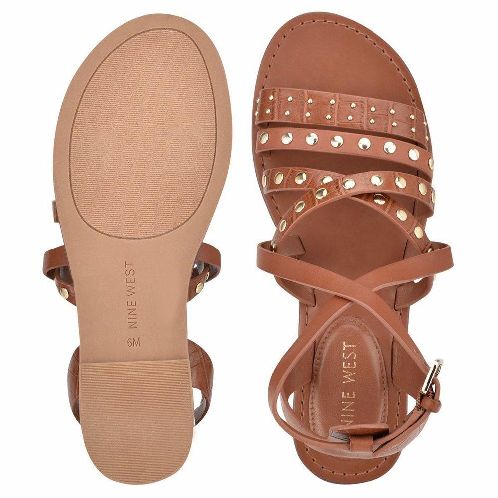 Women Studded Decor Flat Sandals, Punk Outdoor Gladiator Sandals | SHEIN USA